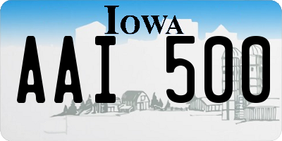 IA license plate AAI500