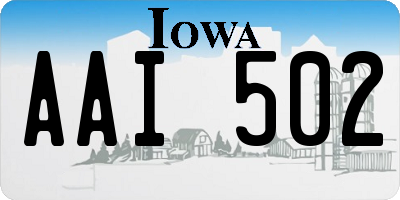 IA license plate AAI502