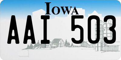 IA license plate AAI503