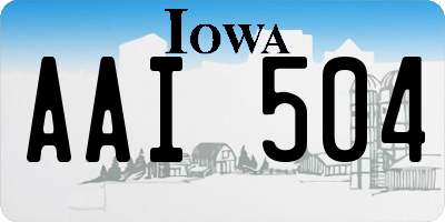 IA license plate AAI504