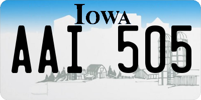 IA license plate AAI505