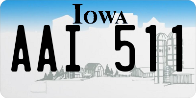 IA license plate AAI511