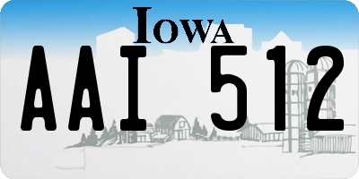 IA license plate AAI512