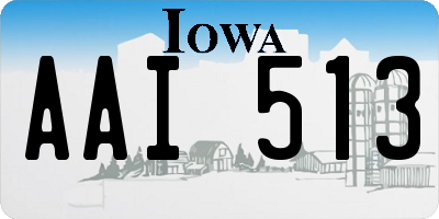 IA license plate AAI513