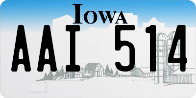 IA license plate AAI514