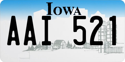 IA license plate AAI521