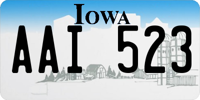 IA license plate AAI523