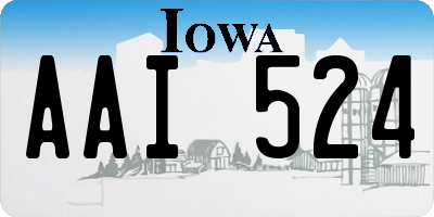 IA license plate AAI524