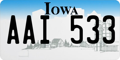 IA license plate AAI533