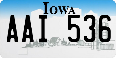 IA license plate AAI536