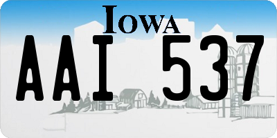 IA license plate AAI537