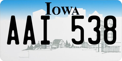 IA license plate AAI538