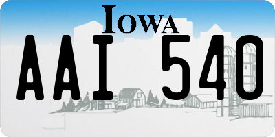 IA license plate AAI540