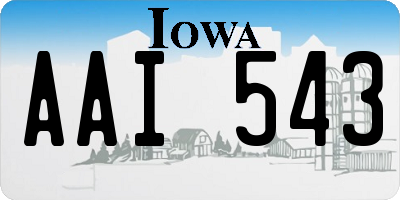 IA license plate AAI543