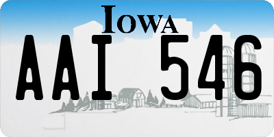 IA license plate AAI546