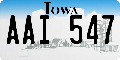 IA license plate AAI547