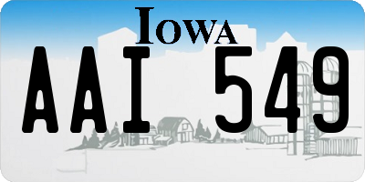 IA license plate AAI549