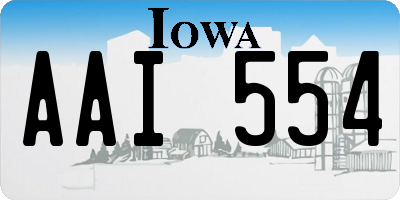 IA license plate AAI554