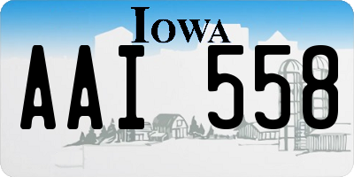 IA license plate AAI558