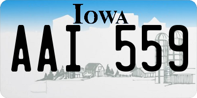 IA license plate AAI559