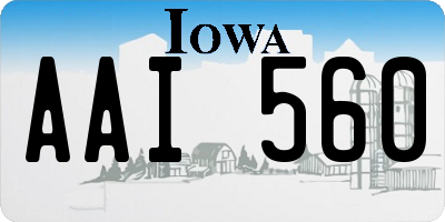 IA license plate AAI560