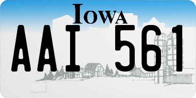 IA license plate AAI561