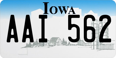 IA license plate AAI562