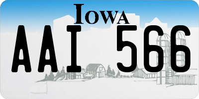 IA license plate AAI566