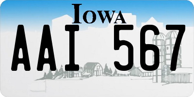 IA license plate AAI567