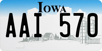 IA license plate AAI570