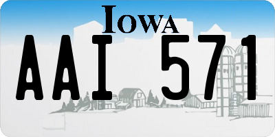 IA license plate AAI571