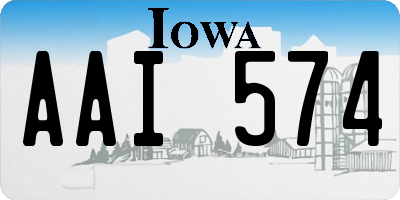 IA license plate AAI574