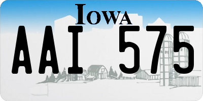 IA license plate AAI575