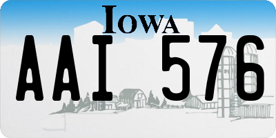 IA license plate AAI576