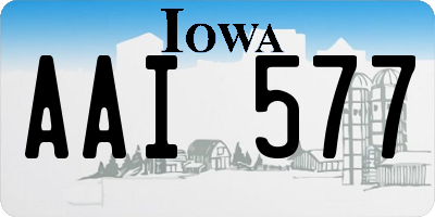 IA license plate AAI577