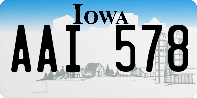 IA license plate AAI578