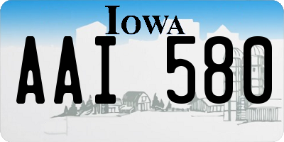 IA license plate AAI580