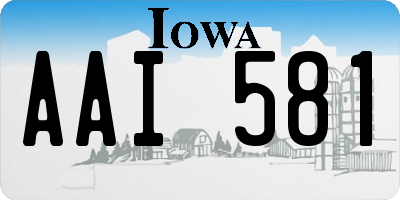 IA license plate AAI581