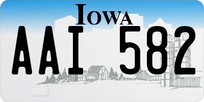 IA license plate AAI582