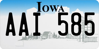 IA license plate AAI585