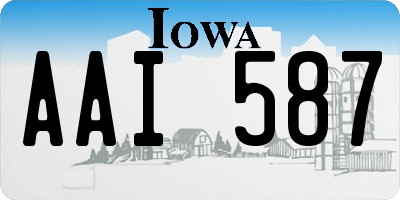 IA license plate AAI587