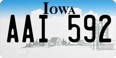 IA license plate AAI592