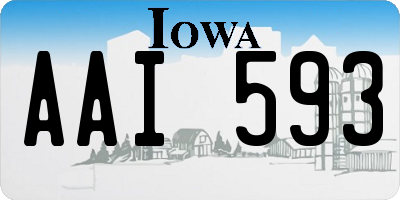 IA license plate AAI593