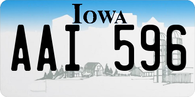 IA license plate AAI596