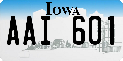 IA license plate AAI601