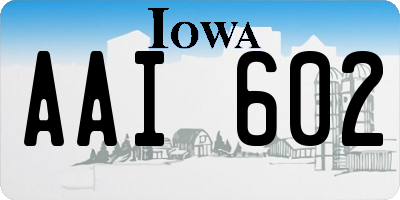 IA license plate AAI602