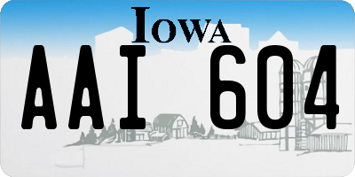 IA license plate AAI604