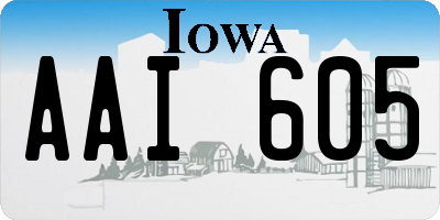 IA license plate AAI605