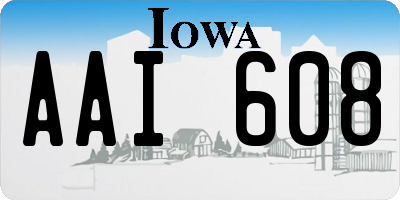 IA license plate AAI608