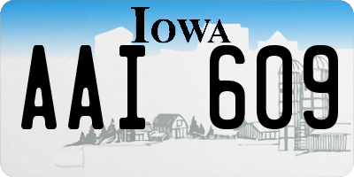 IA license plate AAI609